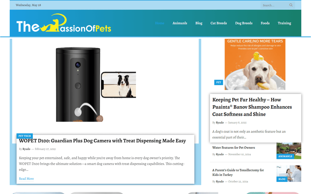 thepassionofpets.com publisher screenshot