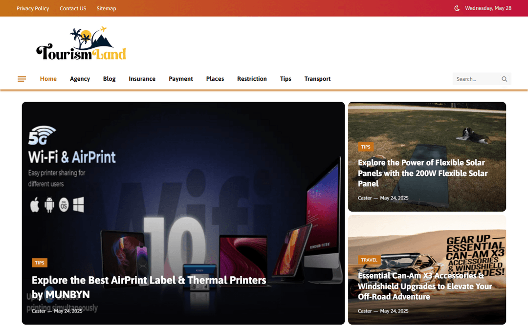 tourismland.net publisher screenshot