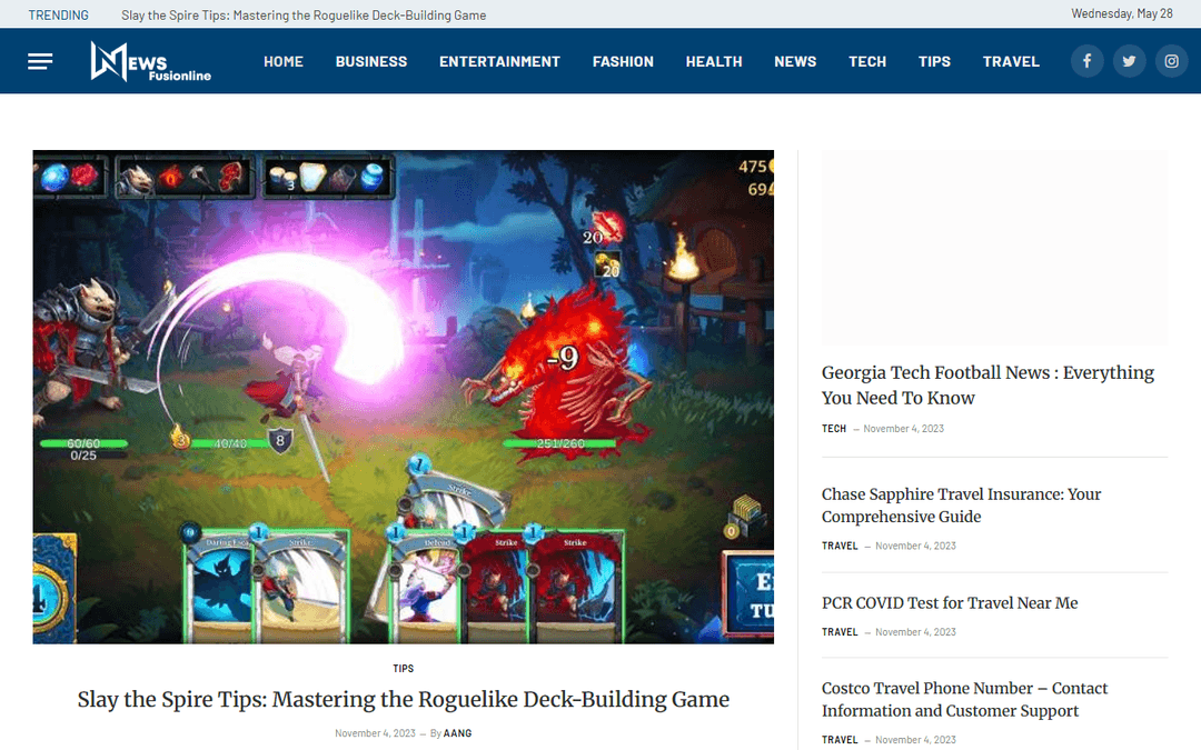 newsfusionline.com publisher screenshot
