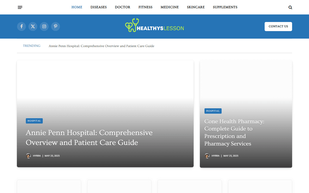 healthyslesson.com publisher screenshot