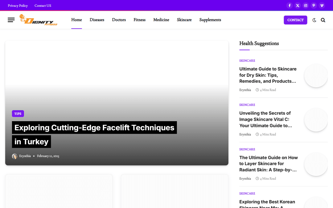dignityfitness.net publisher screenshot