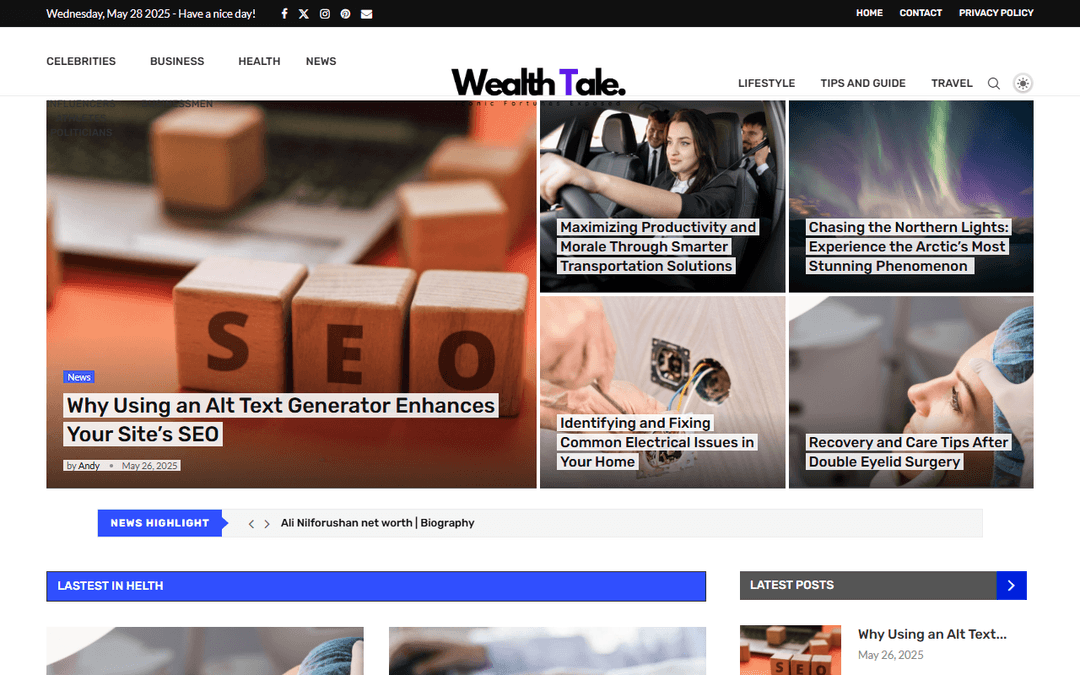 wealthtale.com publisher screenshot