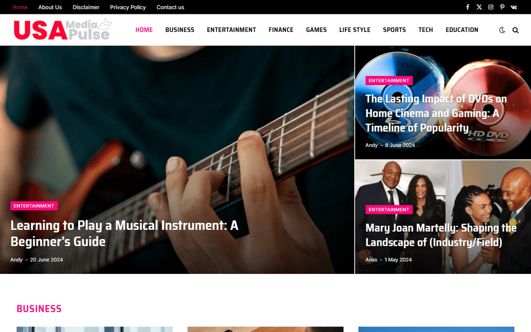 usamediapulse.com publisher screenshot