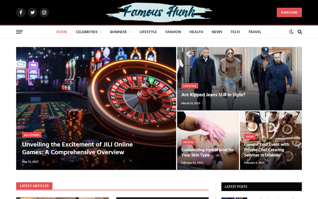 famoushunk.com publisher screenshot