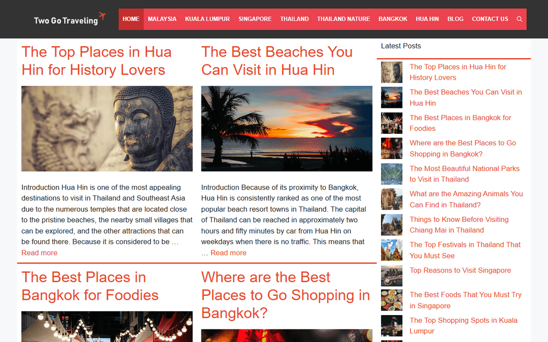 twogotraveling.com publisher screenshot