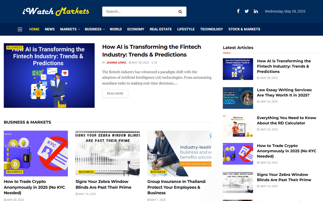 iwatchmarkets.com publisher screenshot