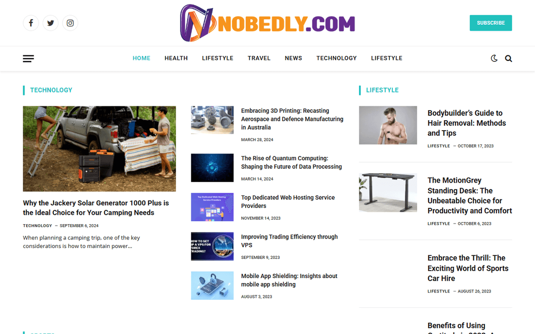 nobedly.com publisher screenshot