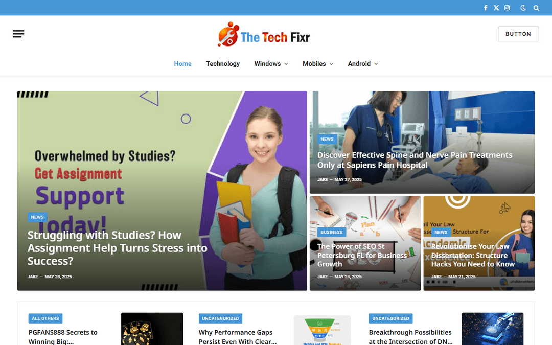 thetechfixr.com publisher screenshot