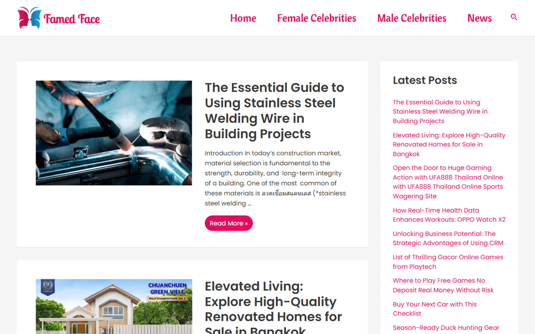 famedface.com publisher screenshot