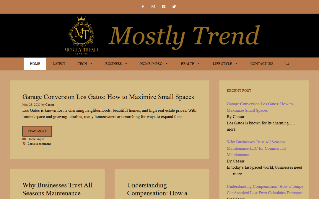 mostlytrend.com publisher screenshot