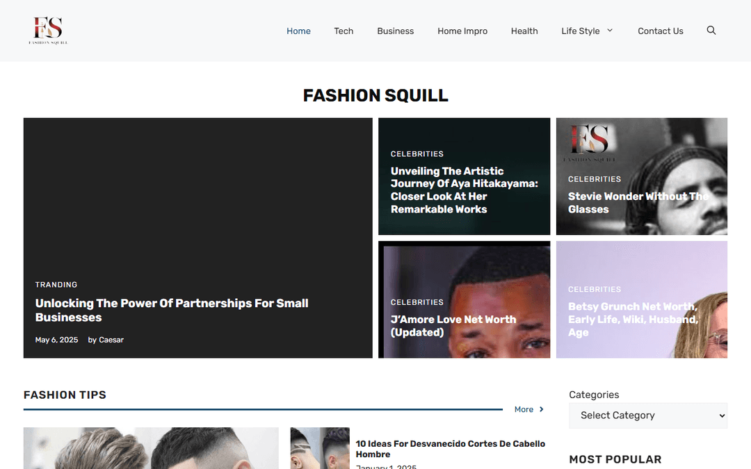 fashionsquill.com publisher screenshot