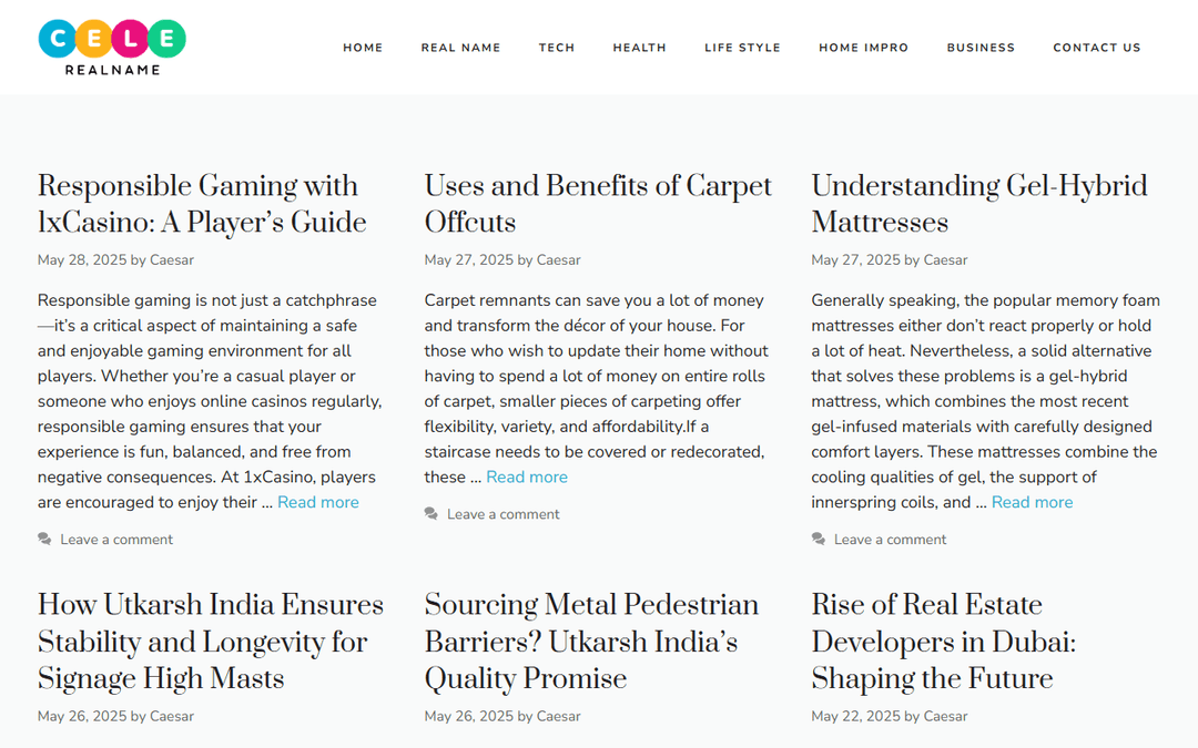 celerealname.com publisher screenshot