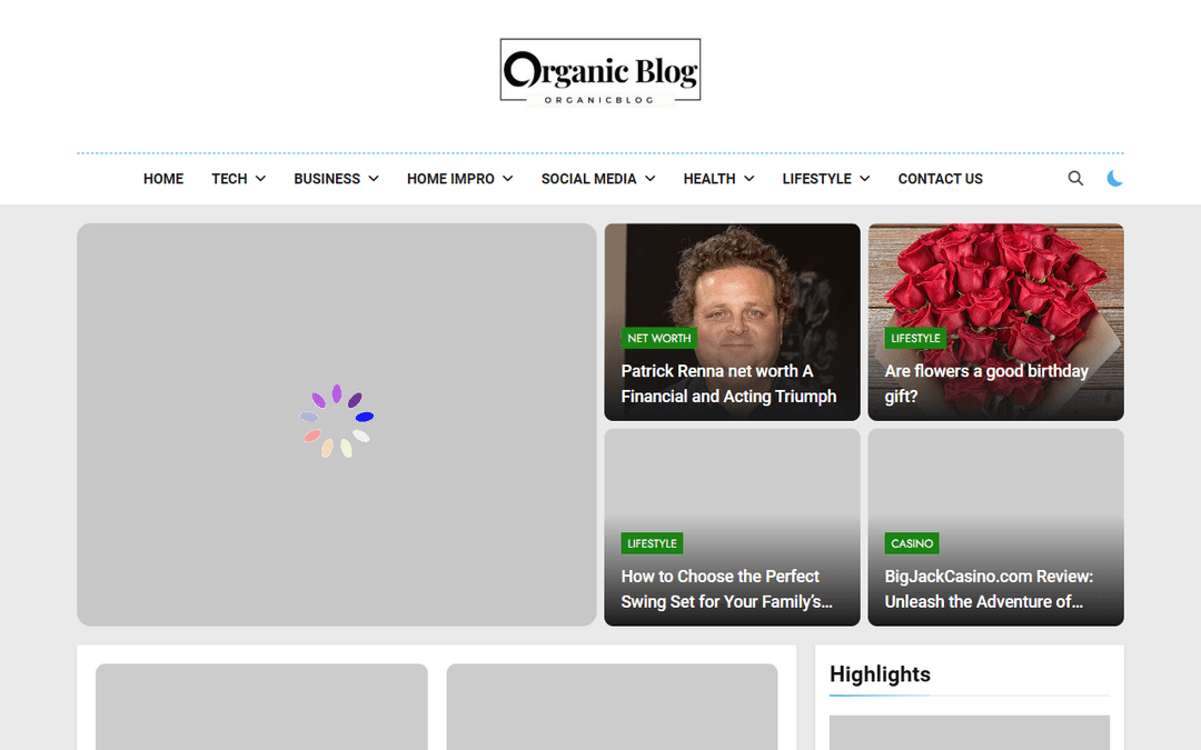 organicblog.co.uk publisher screenshot