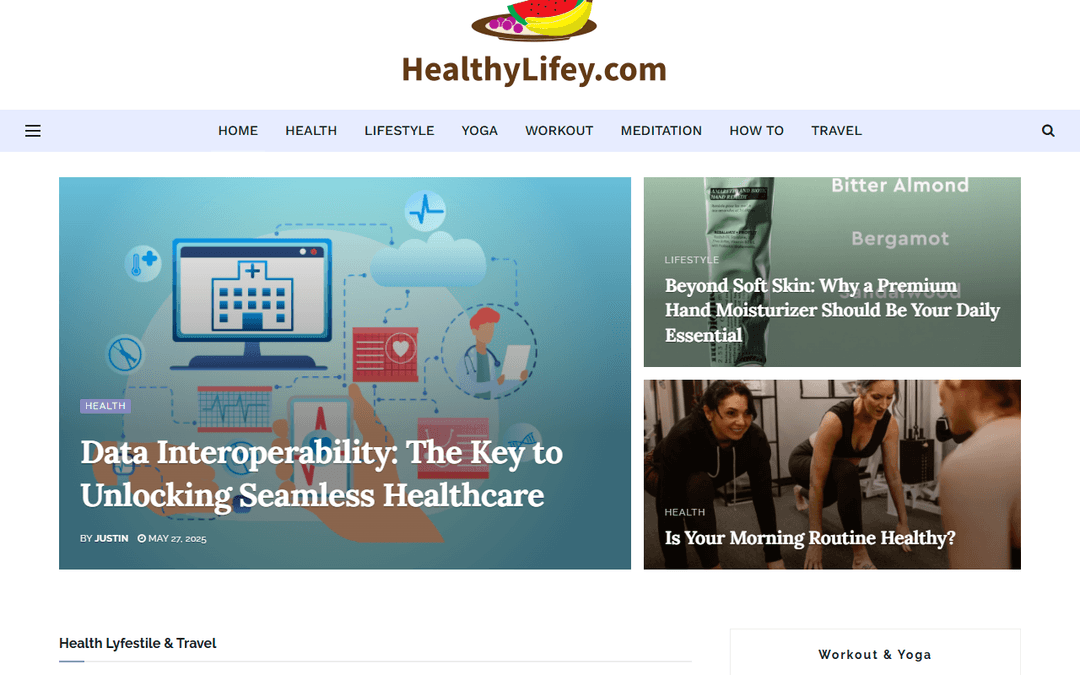 healthylifey.com publisher screenshot