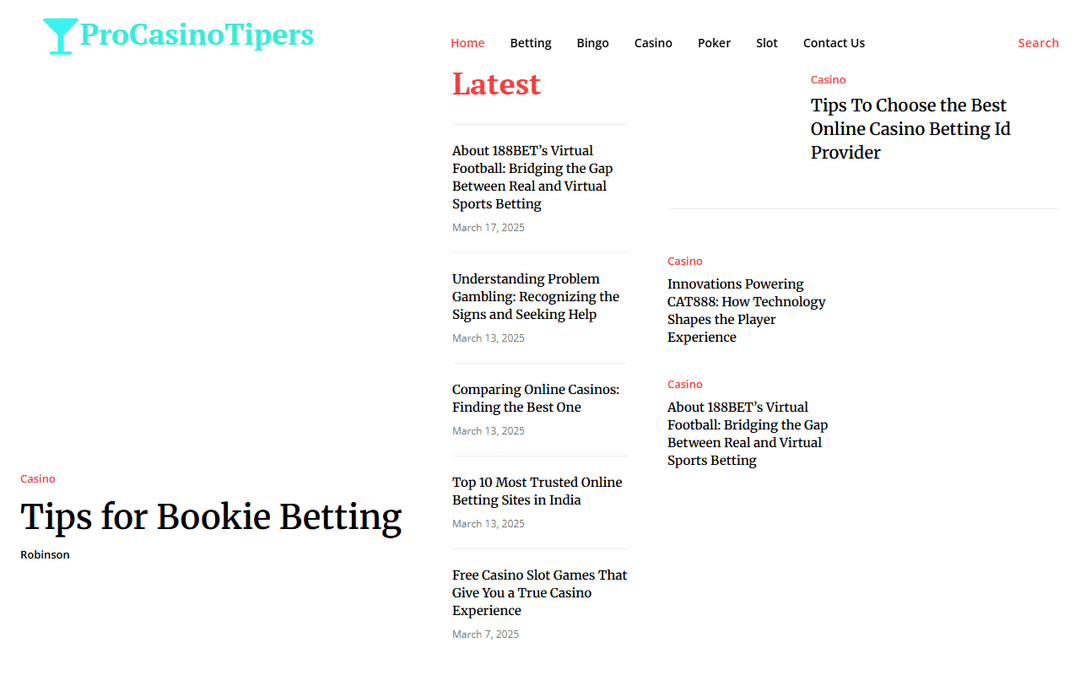 procasinotipers.com publisher screenshot