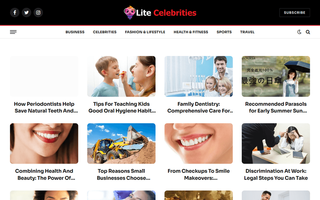 litecelebrities.com publisher screenshot