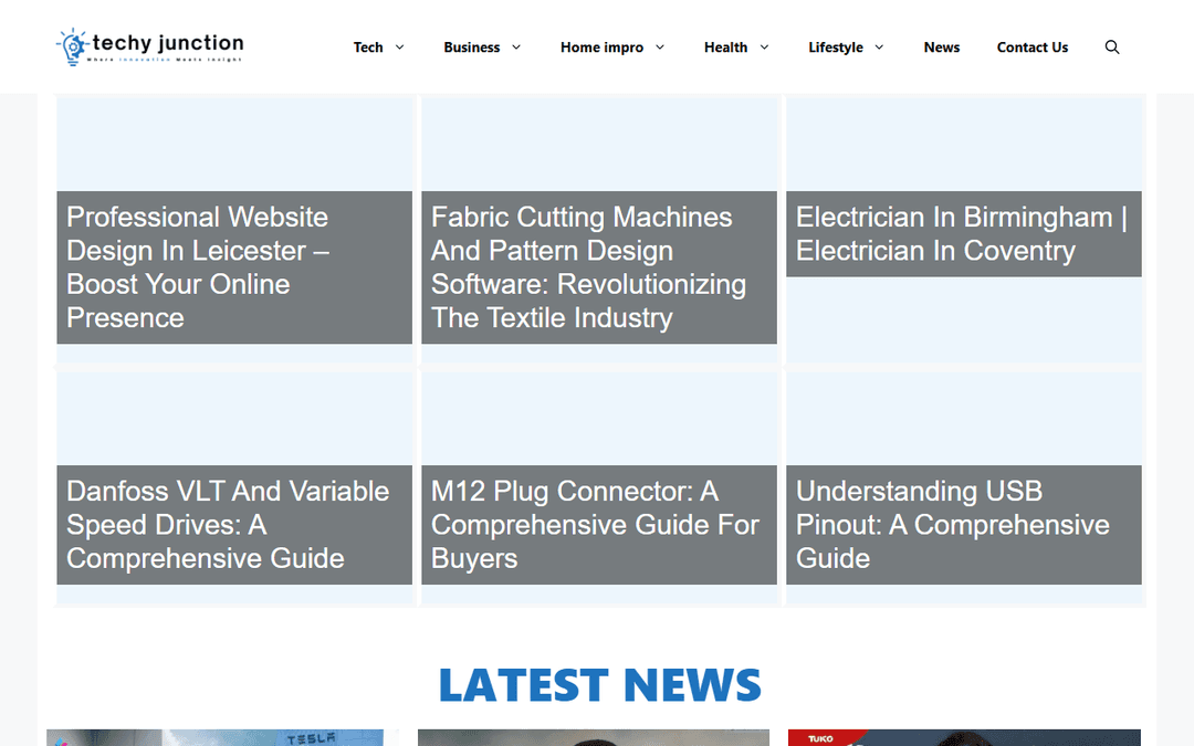 techyjunction.co.uk publisher screenshot
