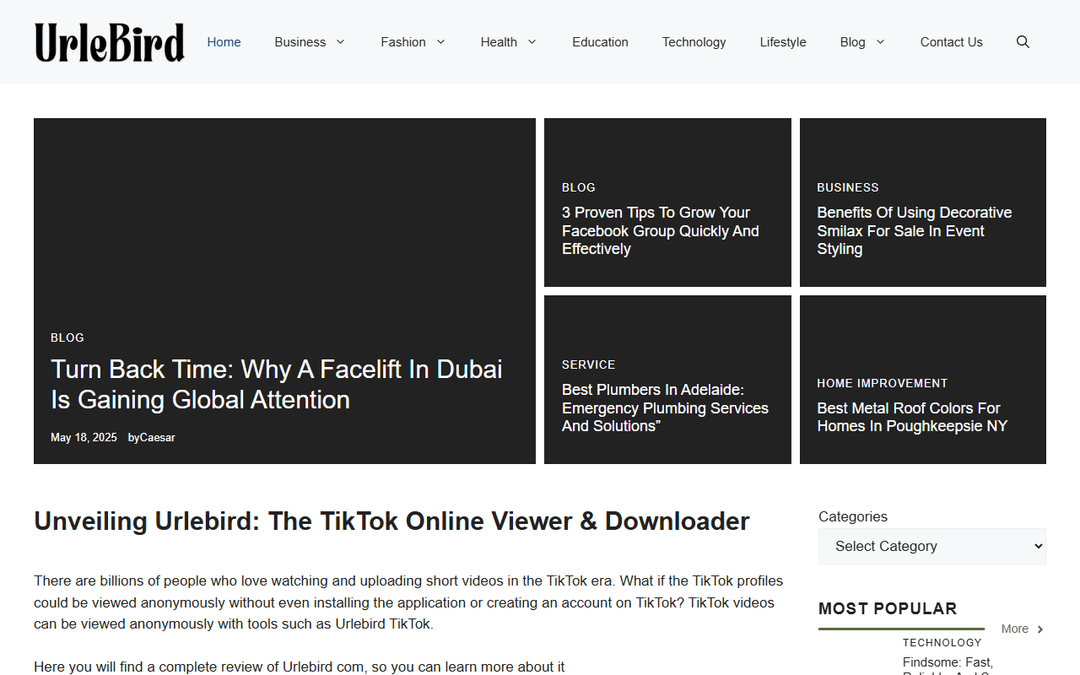 urlebird.us publisher screenshot