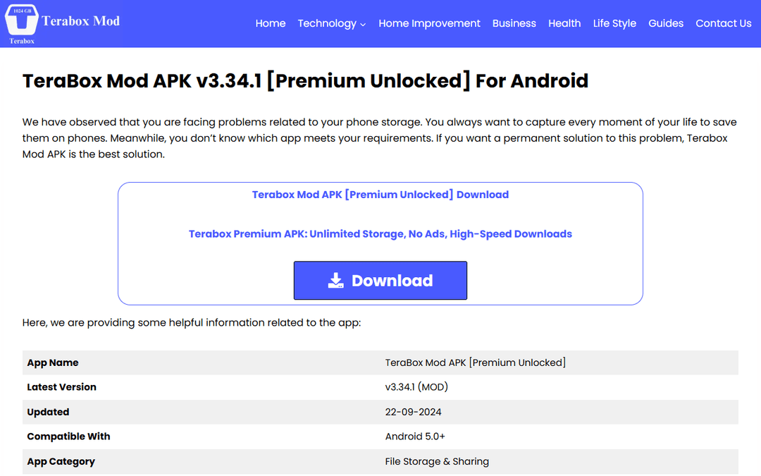 terabapp.com publisher screenshot