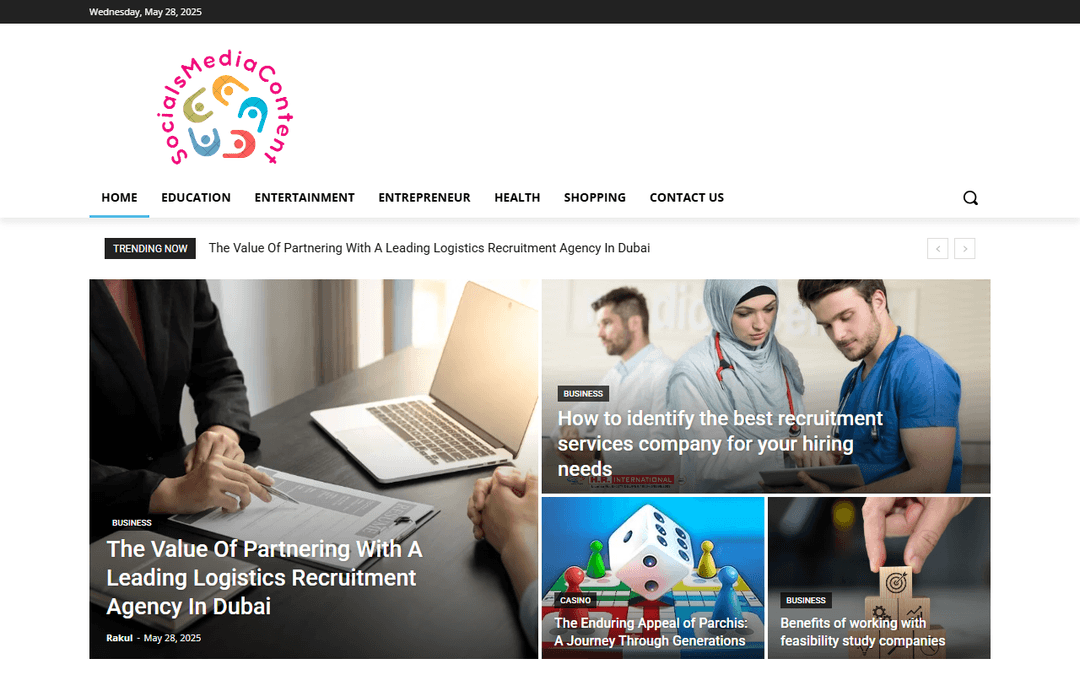 socialsmediacontent.com publisher screenshot