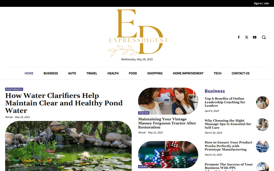 expressdigest.co.uk publisher screenshot