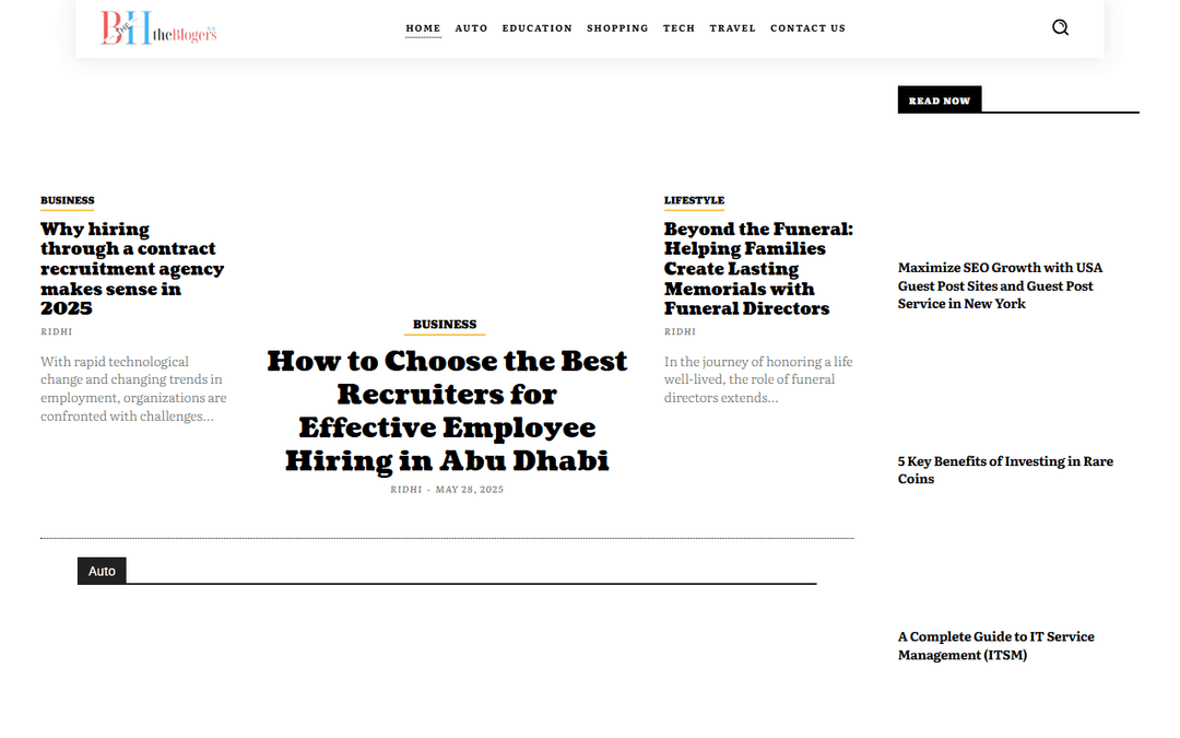 theblogershub.com publisher screenshot