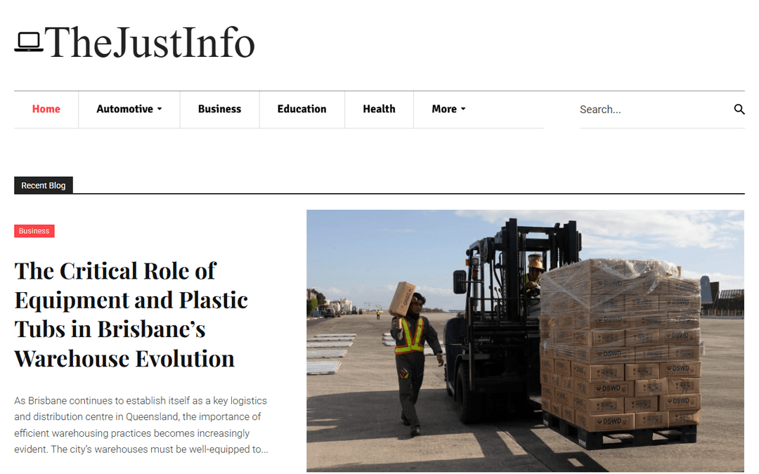 thejustinfo.com publisher screenshot