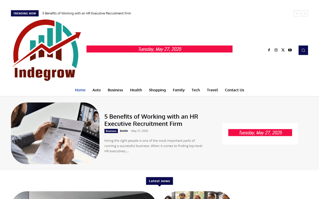 indegrow.com publisher screenshot