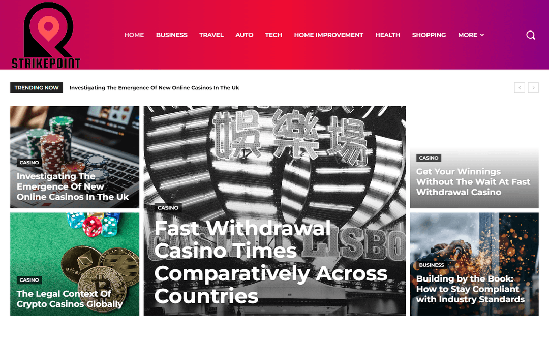 strikepoint.co.uk publisher screenshot