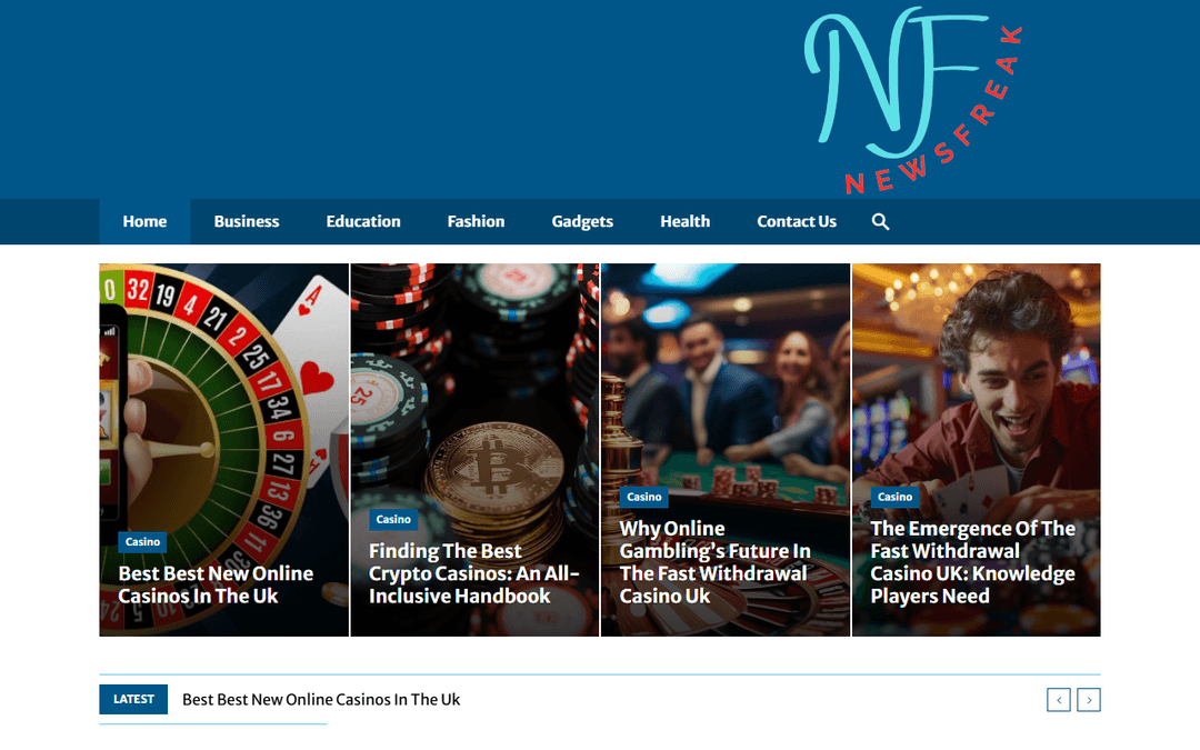 newsfreak.co.uk publisher screenshot