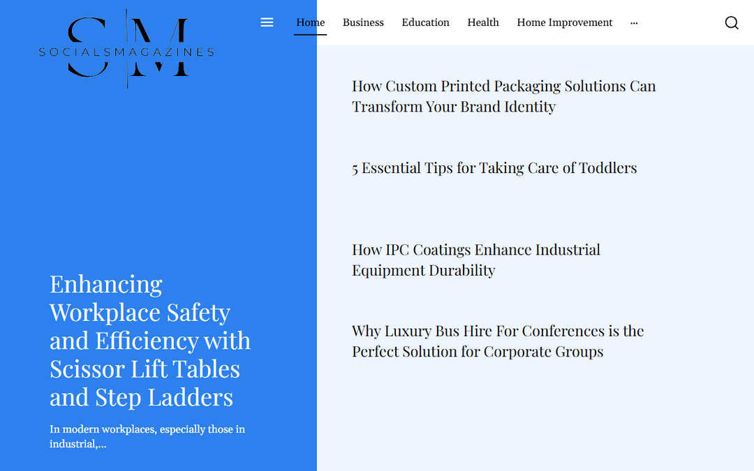 socialsmagazines.com publisher screenshot