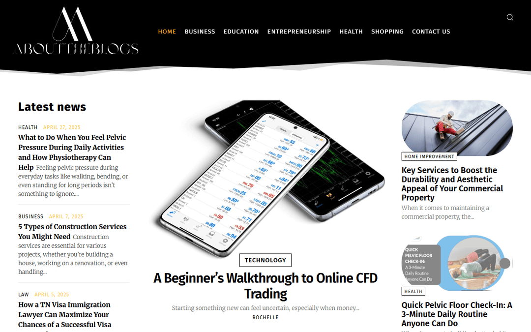 abouttheblogs.com publisher screenshot