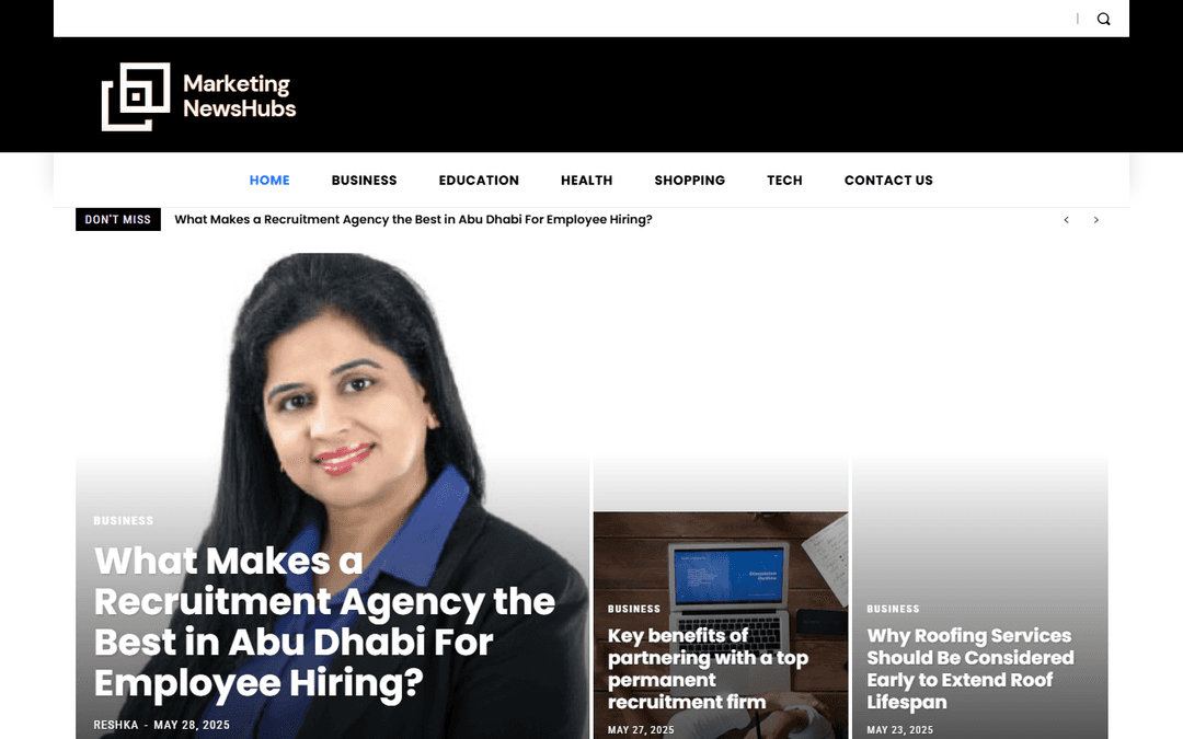 marketingnewshubs.com publisher screenshot