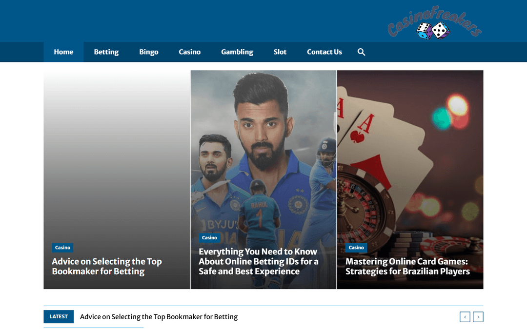 casinofreakers.com publisher screenshot
