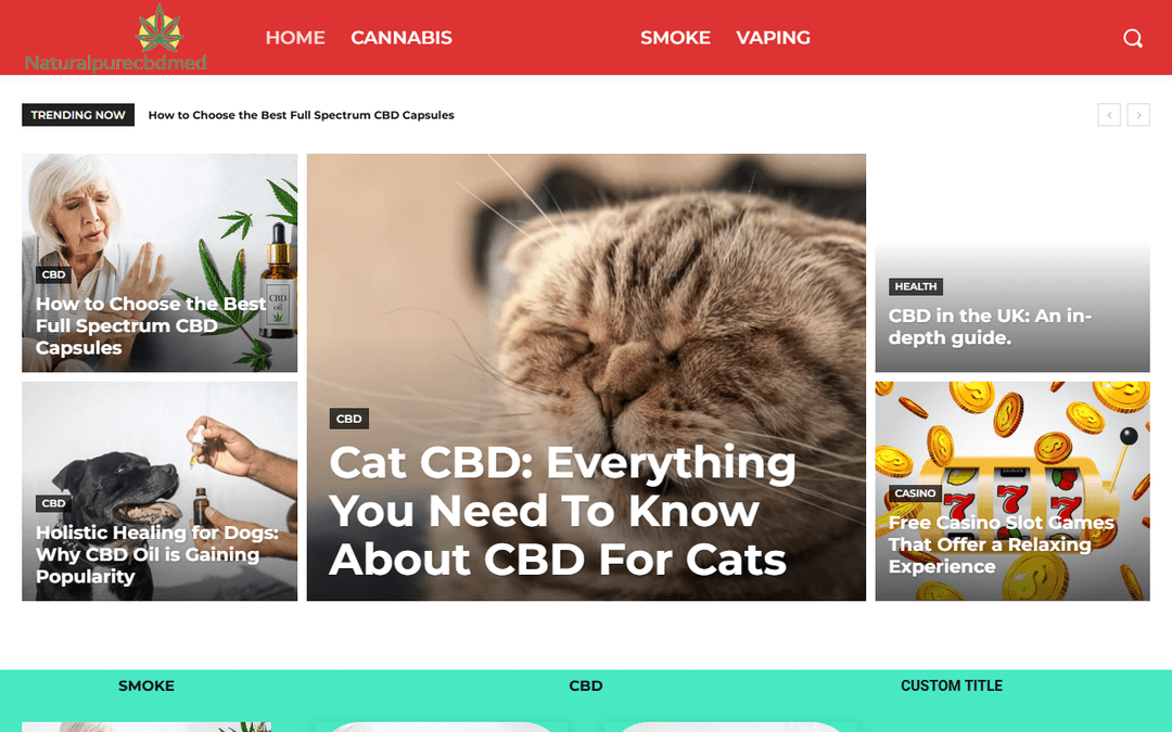 naturalpurecbdmed.com publisher screenshot