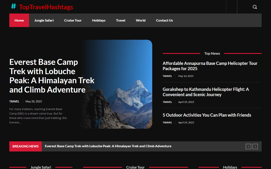 toptravelhashtags.com publisher screenshot