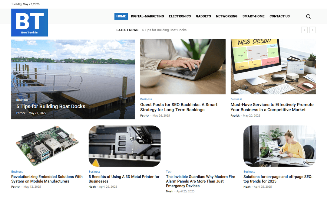 bowtechie.com publisher screenshot