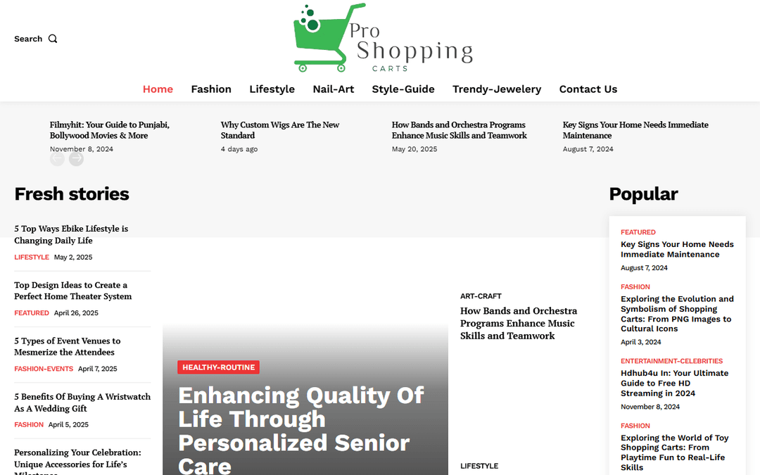 proshoppingcarts.com publisher screenshot