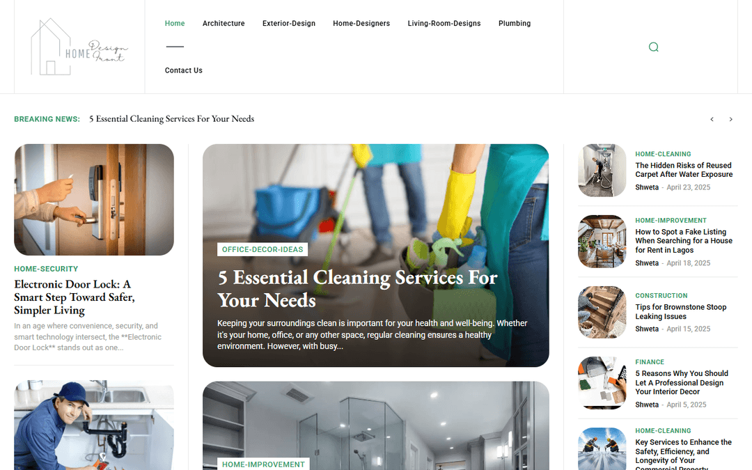 homedesignfront.com publisher screenshot