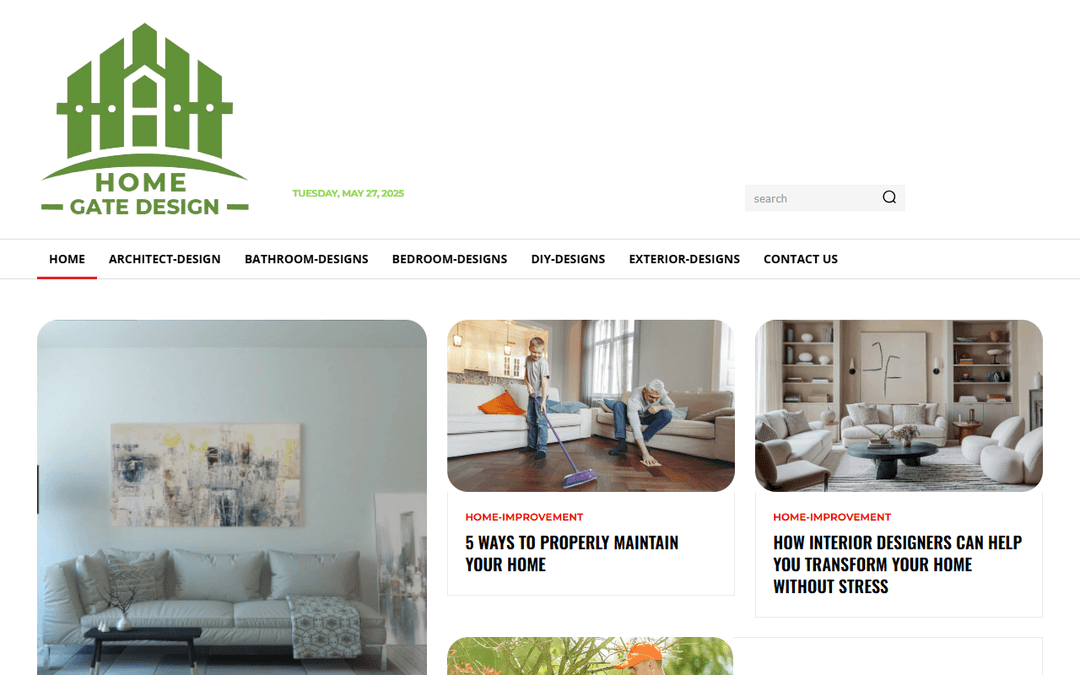 homegatedesign.com publisher screenshot