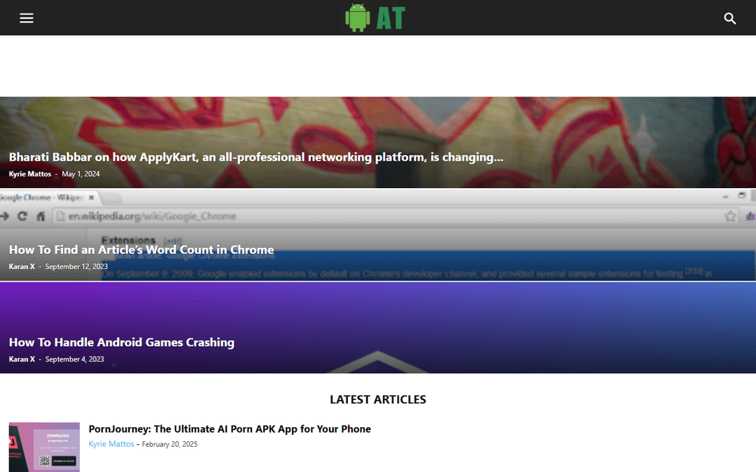 androidtutorial.net publisher screenshot