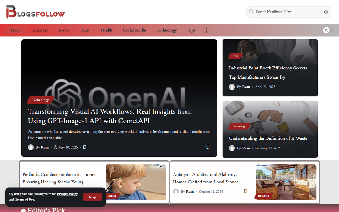 blogsfollow.com publisher screenshot