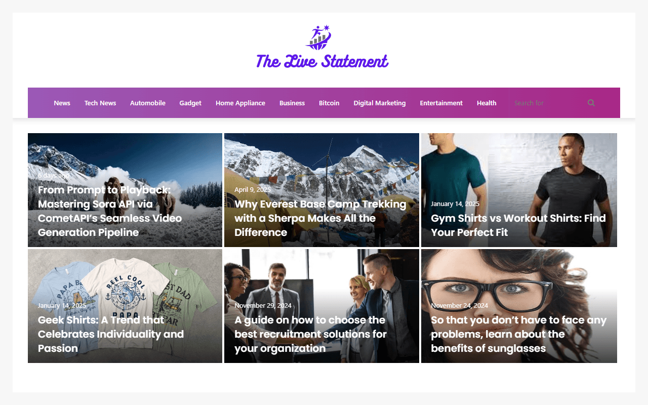 thelivestatement.com publisher screenshot