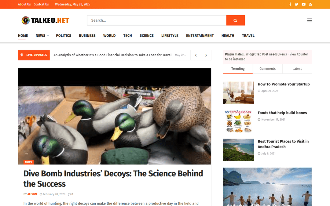 talkeo.net publisher screenshot