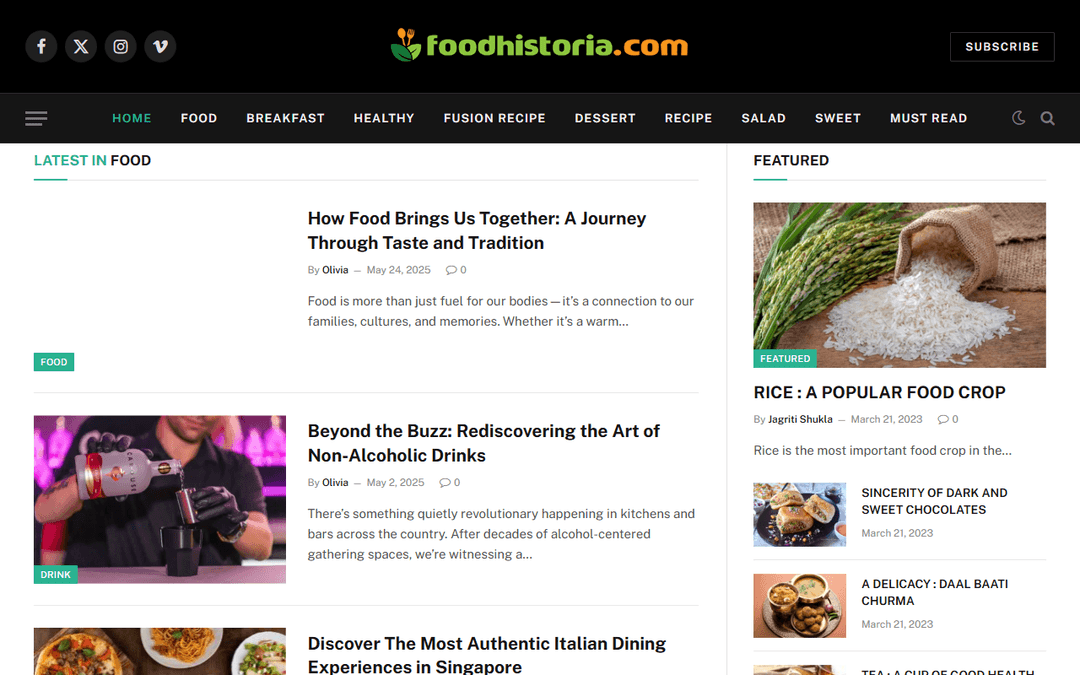 foodhistoria.com publisher screenshot