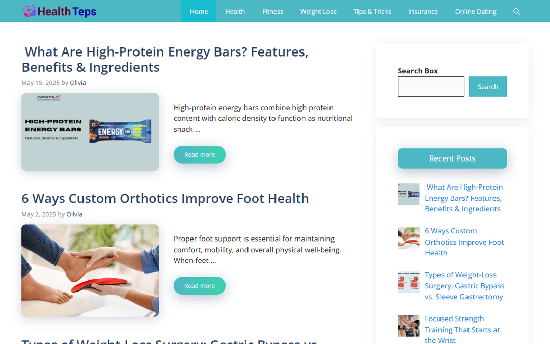 healthteps.com publisher screenshot