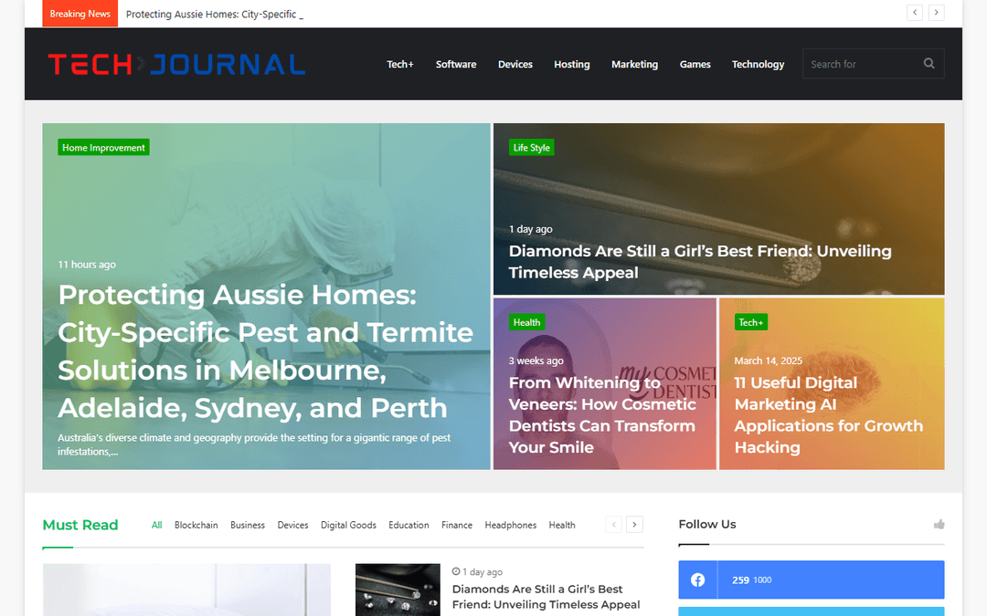 techjournal.com.au publisher screenshot