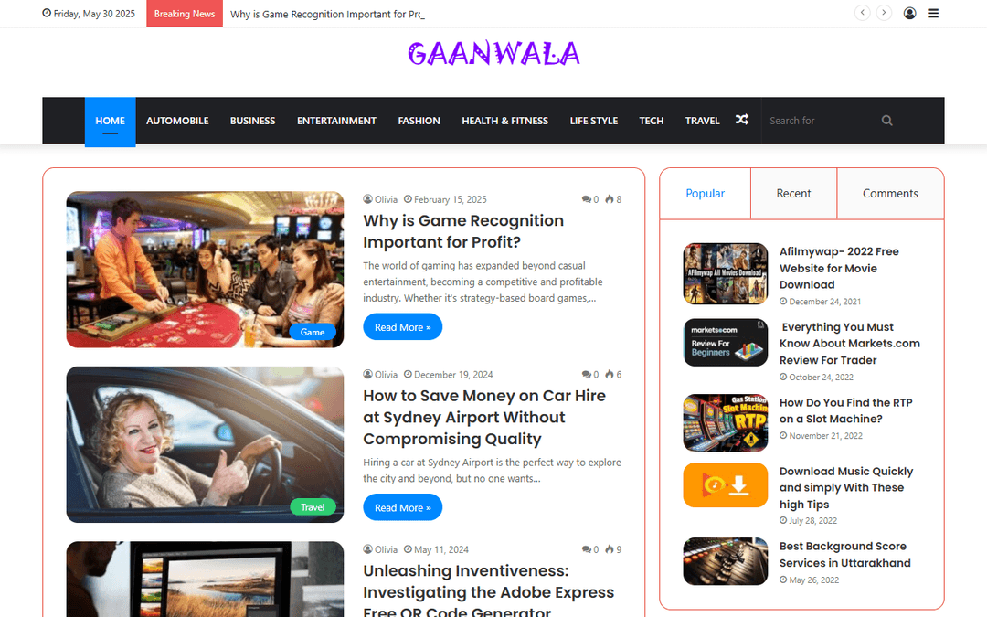 gaanwala.in publisher screenshot