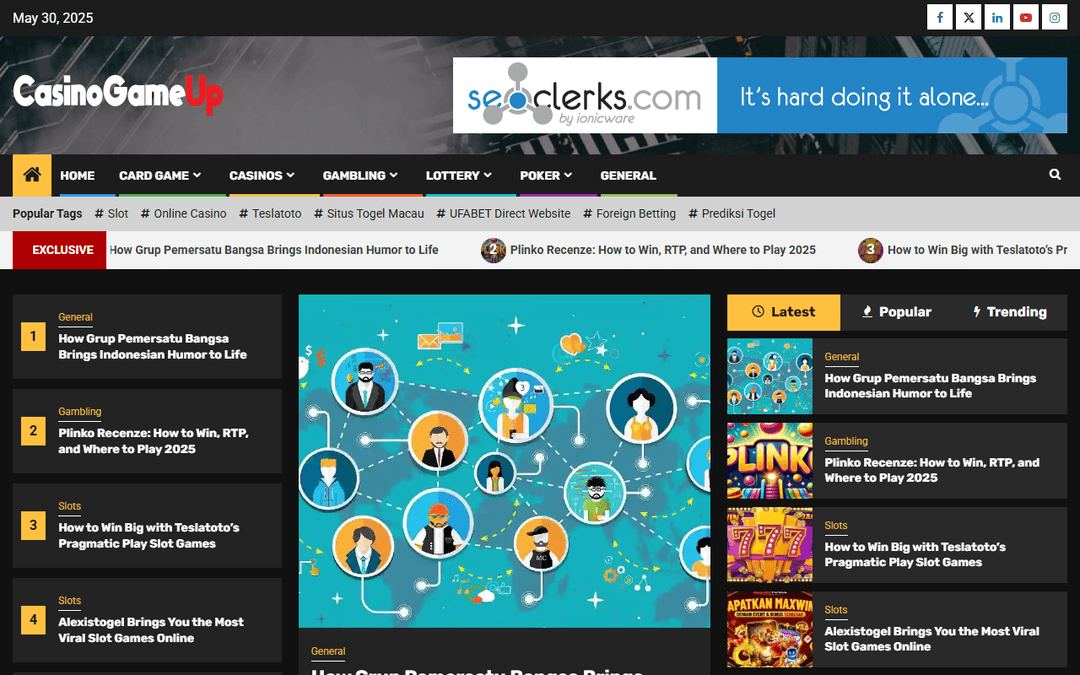 casinogameup.com publisher screenshot