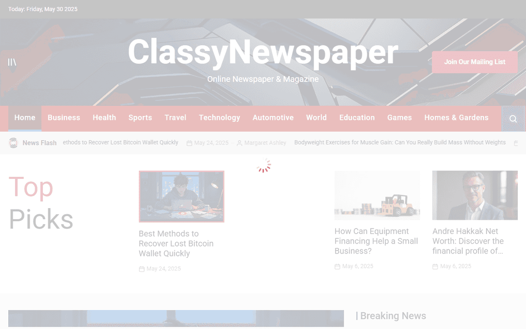 classynewspaper.com publisher screenshot